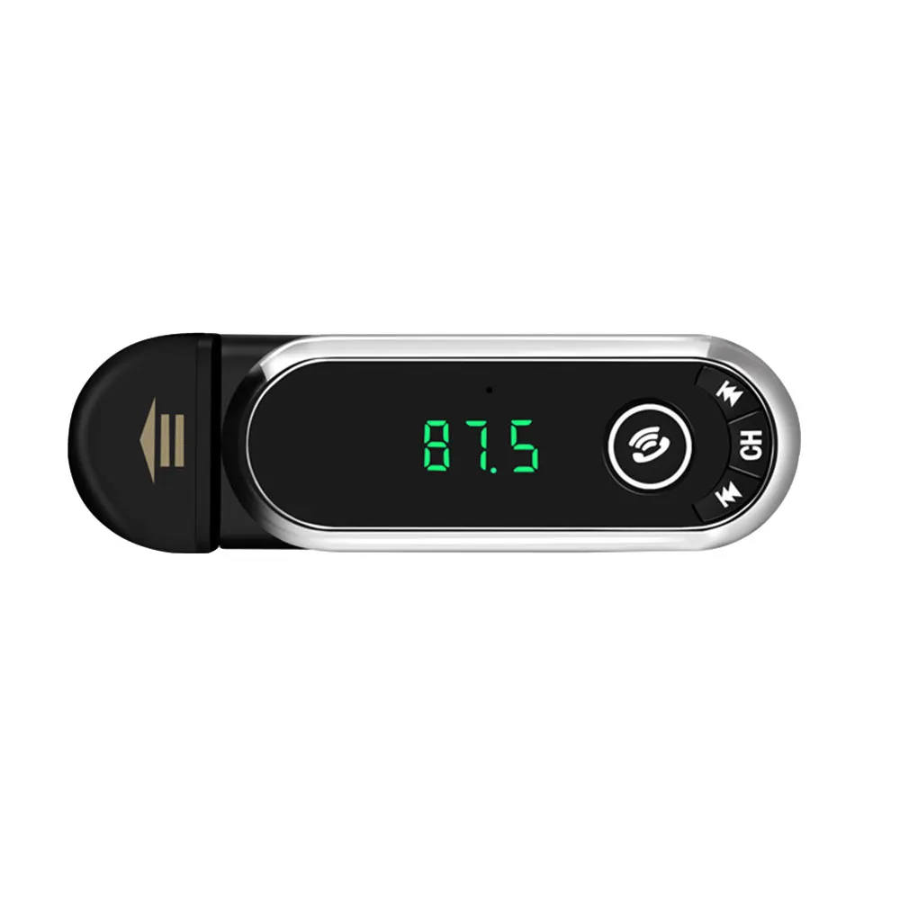 Car Bluetooth Handsfree FM Transmitter Portable Bluetooth FM Transmitter MP3 Bracket with Mic No Battery Smart