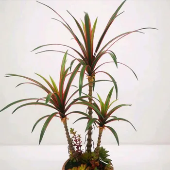 

70cm Artificial Iron Tree Potted Tropical Rare Fake Plants Indoor Plastic Palm Tree Bonsai Hotel Office Balcony Home Decoration