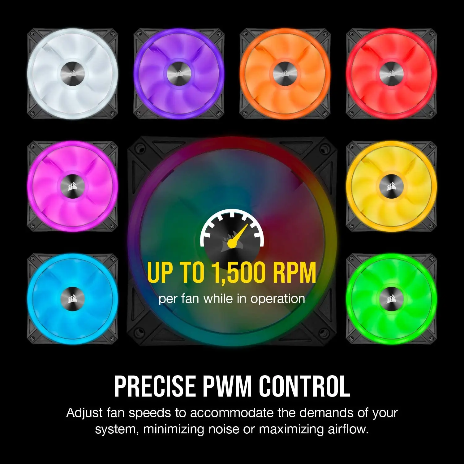 Corsair Fan QL серия Ql120 RGB 120 мм светодиодный вентилятор черный/белый цвет новый