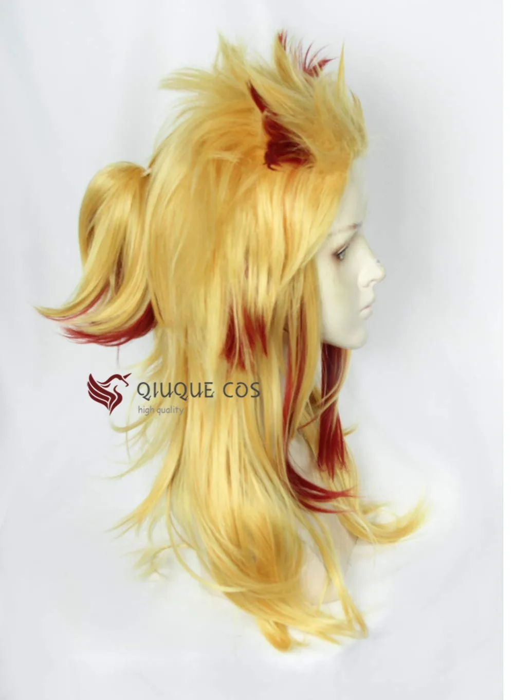 Demon Slayer Kimetsu no Yaiba Rengoku Kyoujurou парик косплей костюм термостойкие синтетические волосы парики для вечеринок на Хэллоуин+ парик колпачок