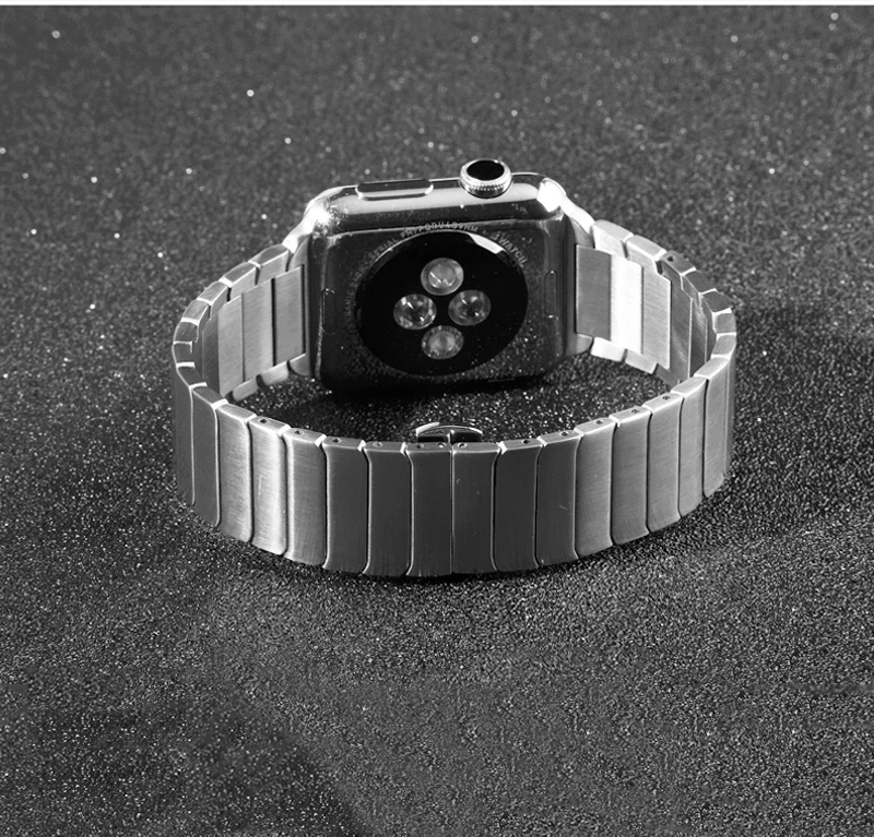 Ремешок из нержавеющей стали для Apple Watch band 5 4 44 мм 40 мм iWatch 3 2 band 42 мм/38 мм Бабочка Пряжка металлический браслет аксессуары