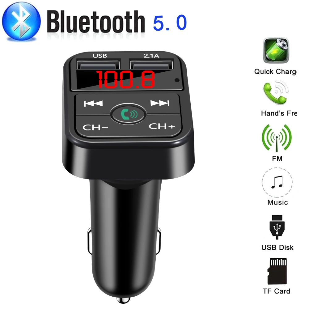 1 предмет новинка автомобильный Bluetooth FM передатчик Hands Free радио MP3 Dual USB Зарядное