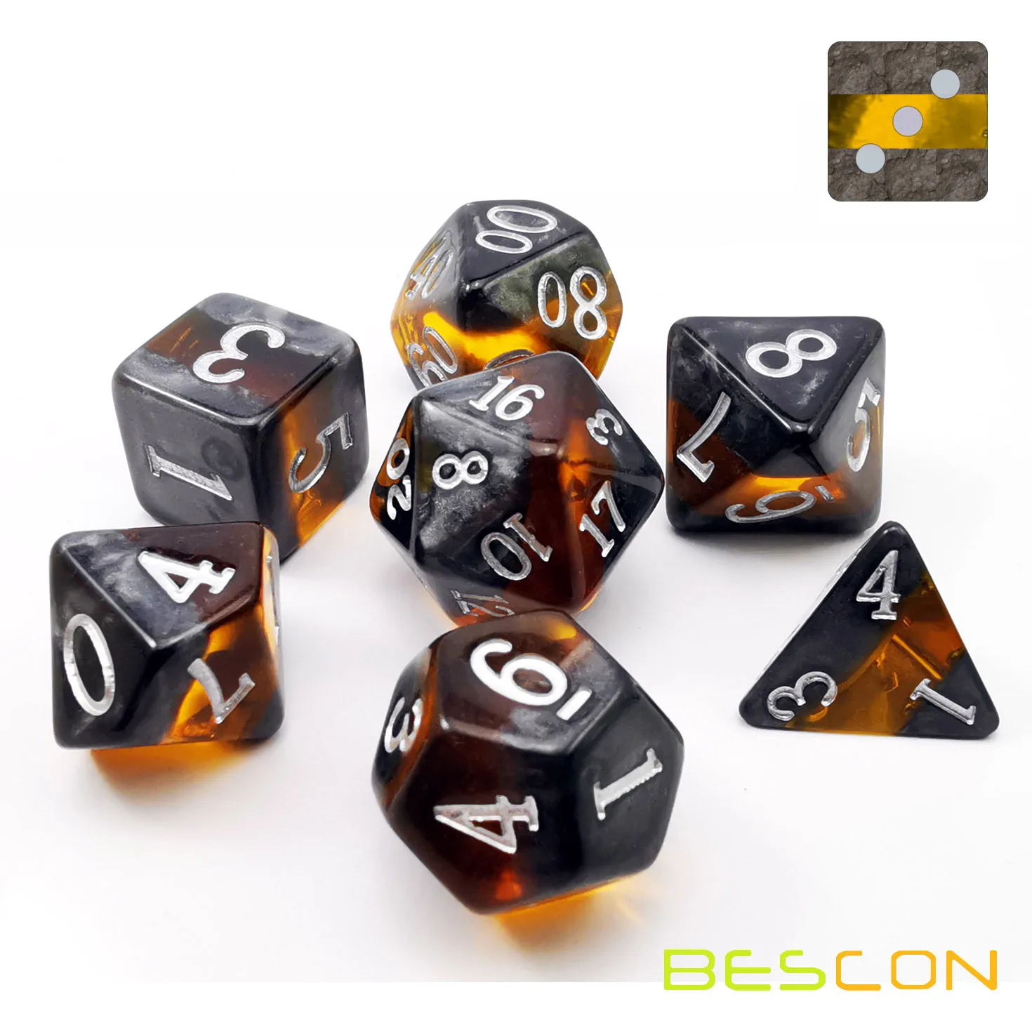 Bescon минеральные камни драгоценные Виноградная лоза многогранные D & игральные