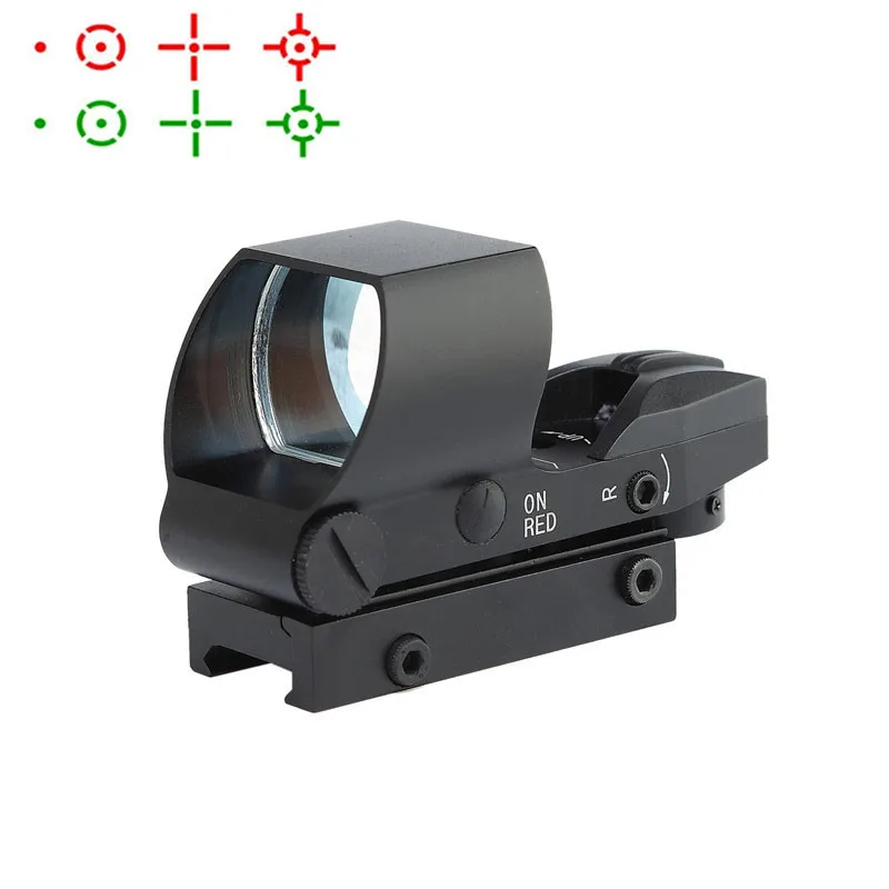 

Hot 22mm Rail Riflescope Hunting Optics Holographic Red Dot Sight Reflex 4 Reticle Tactical Scope Collimator Sight