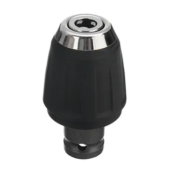 

1Pcs Black Steel 1/2" 12.5mm Drill Chucks Adapter Self-locking Head / Iron Chuck Electric Wrench Accessories