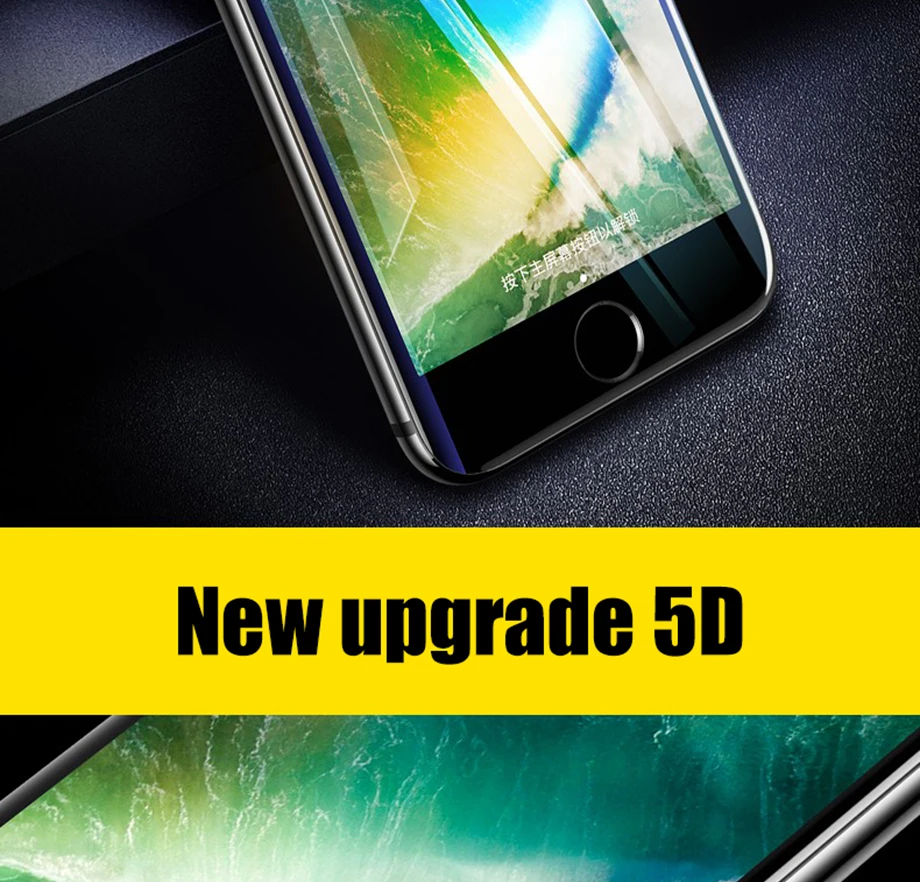 Защитное стекло 5D с закругленными краями для iPhone 7 8 6 6s Plus, закаленное защитное стекло для экрана для iPhone 11 Pro X XR XS Max