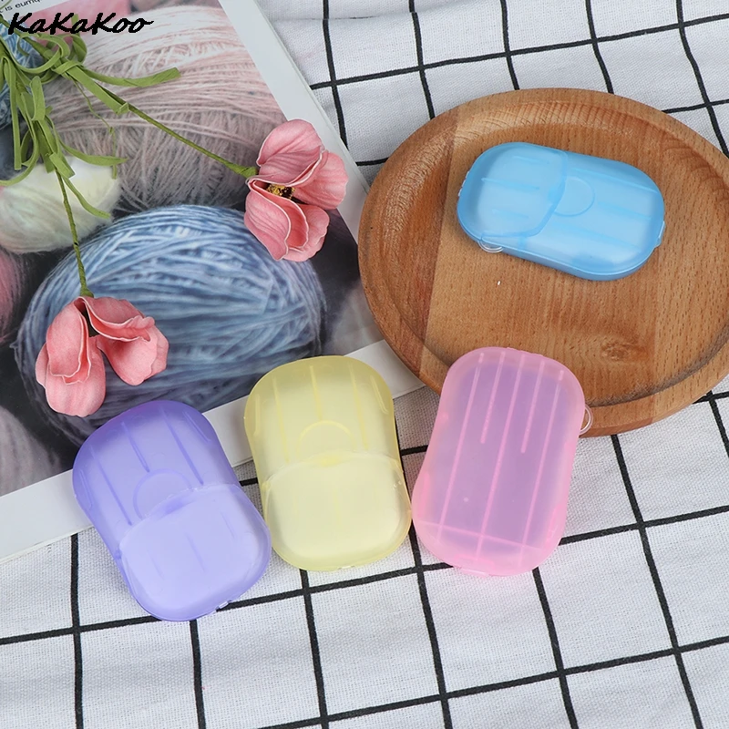 1Box Disposable Soap Paper Travel Soap Paper Washing Hand Bath Clean Scented Slice Sheets Mini Paper Soap