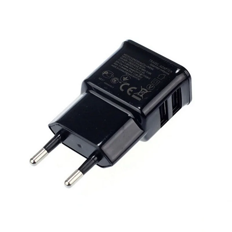 2 порта USB Быстрая Зарядка адаптер быстрое зарядное устройство для телефона samsung S5 S6 S7 S8 S9 Note 8 9 A50 A70 Micro USB C type C кабель для передачи данных Snyc - Тип штекера: Only Plug Black