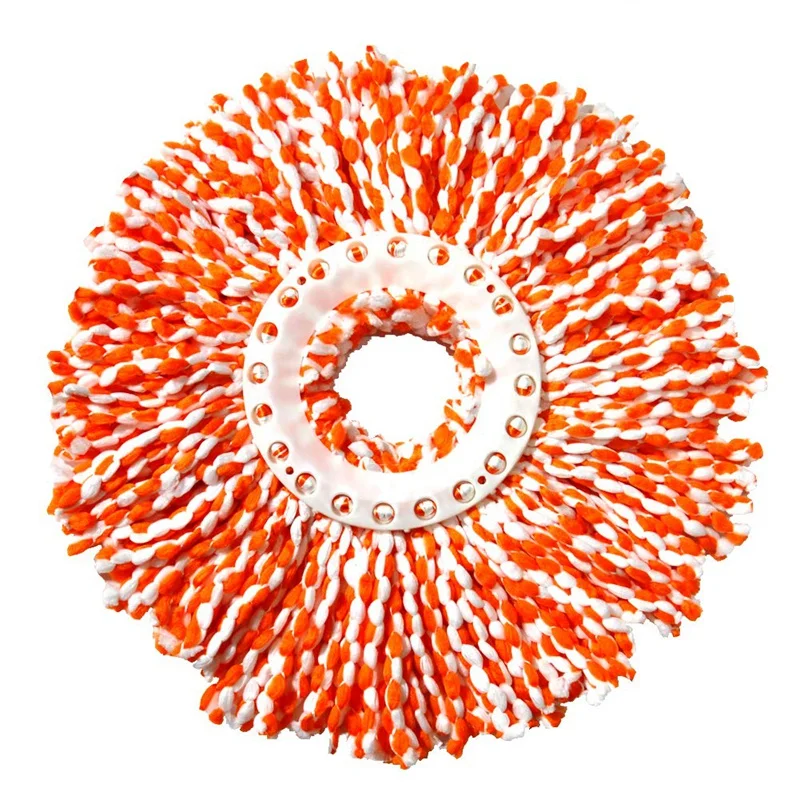 Microfiber Cotton Spin Mop Heads Replacement- 5 Pack Refills Compatible 360 Spinning Magic Mops- Round Shape Standard Size Mul