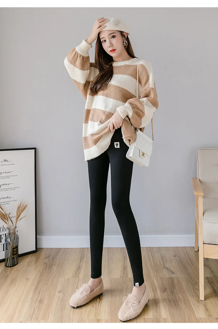 Explosion models maternity clothes autumn and winter plus pregnant thickening stomach lift comfortable leggings pregnant trouser