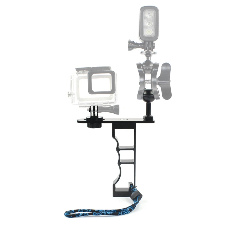 Подходит для Gopro Full Range Dslr камеры Cnc алюминиевый сплав одной рукой Дайвинг фотографии Кронштейн ручной камеры держатель
