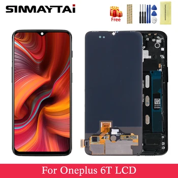 

Original Sinmaytai Super AMOLED Display For 6.41" OnePlus 6T One Plus 6T LCD Display Screen+Touch Panel Digitizer Replacement