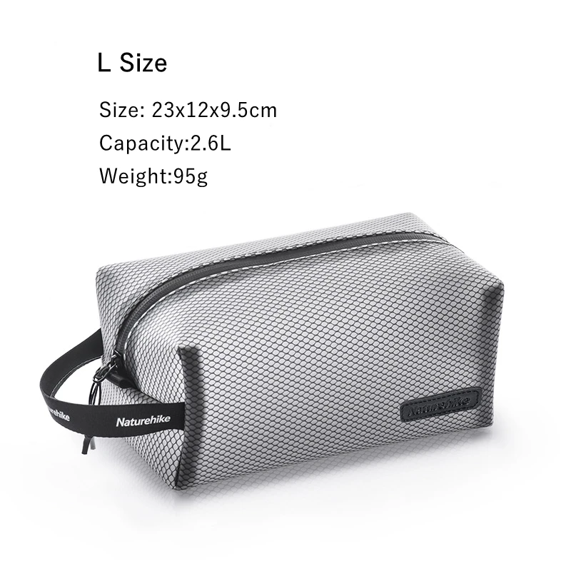 L Size Gray Naturehike сумка для туалетных принадлежностей из ТПУ, водонепроницаемая многофункциональная сумка для хранения, косметичка, моющаяся сумка для путешествий, бизнеса - Цвет: L Size Gray
