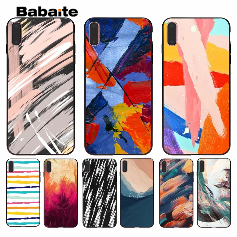 

For iphone 11 Color drawing lines New Arrived High Quality Luxury phone case for Apple iPhone 8 7 6 6S Plus X XS MAX 5 5S SE XR