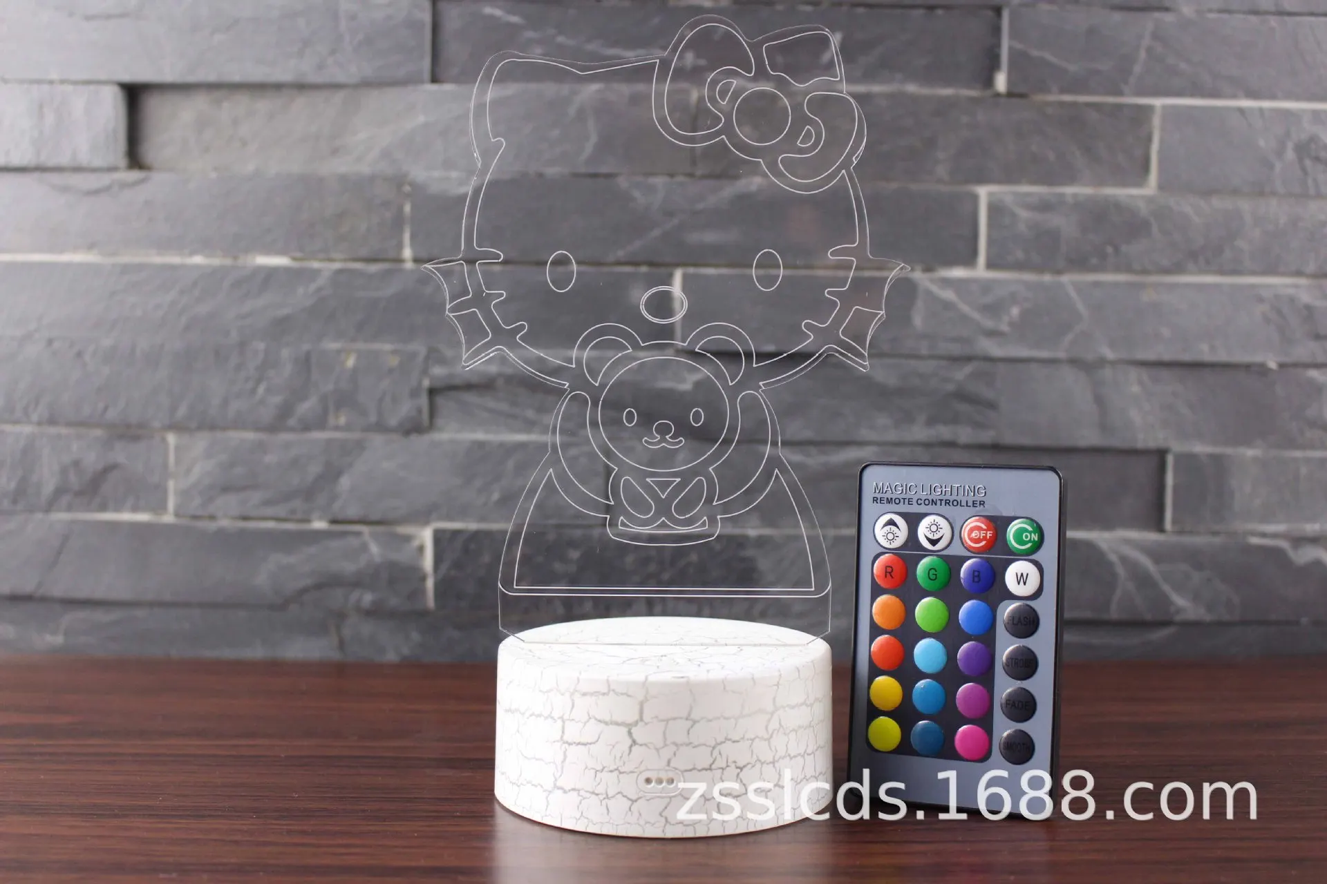 Поставщик электроэнергии горячие продажи hello kitty серии 3D ночник USB Plug Красочные прикроватные настольные лампы Креативный KT-C