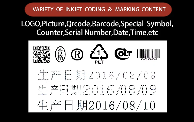 Hand Ink Jet Printers Plastic Bottle Expiry Date Printing Machine Date Printer for Packaging Machine