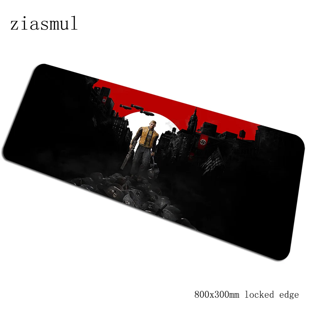 Wolfenstein Mousepad 800X300X3Mm Best Seller Pad Mouse Notbook Computer Mouse Pad Gaming Padmouse Popolari Tappetini Tastiera Gamer