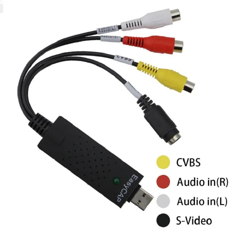 

USB 2.0 Video Audio Capture Card Converter PC Adapter VHS to DVD Converter Digital Video Grabber Devices For Windows Mac iMac PC