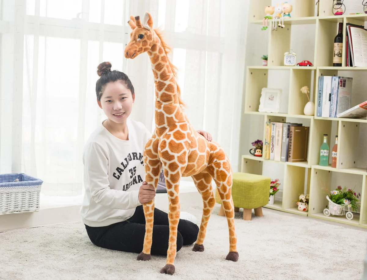 

Large Simulation Giraffe Plush Toy Decoration Cute Animal Deer Doll Children's Day Birthday Funny Gift