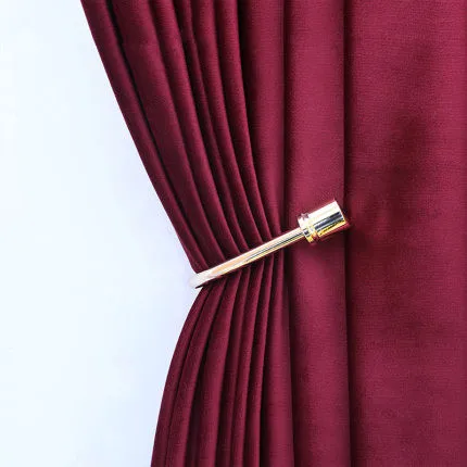 Luxury European Velvet Curtains Dark Green Window Curtain Solid