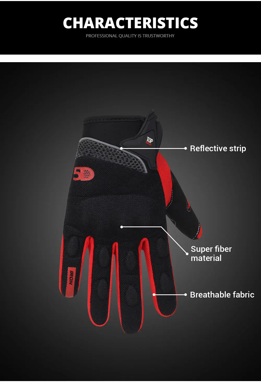 Motorcycle Gloves Black Breathable Full Finger Racing Motorcycle Gloves Quality Stylishly Decorated Antiskid Wearable Gloves safety Helmet Motorcycle