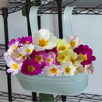 

Flowerpot Removable Hook With Double Hooks Small And Beautiful Oval Bucket Tin Bucket Succulent Flower Pot Tin Hanging Pot