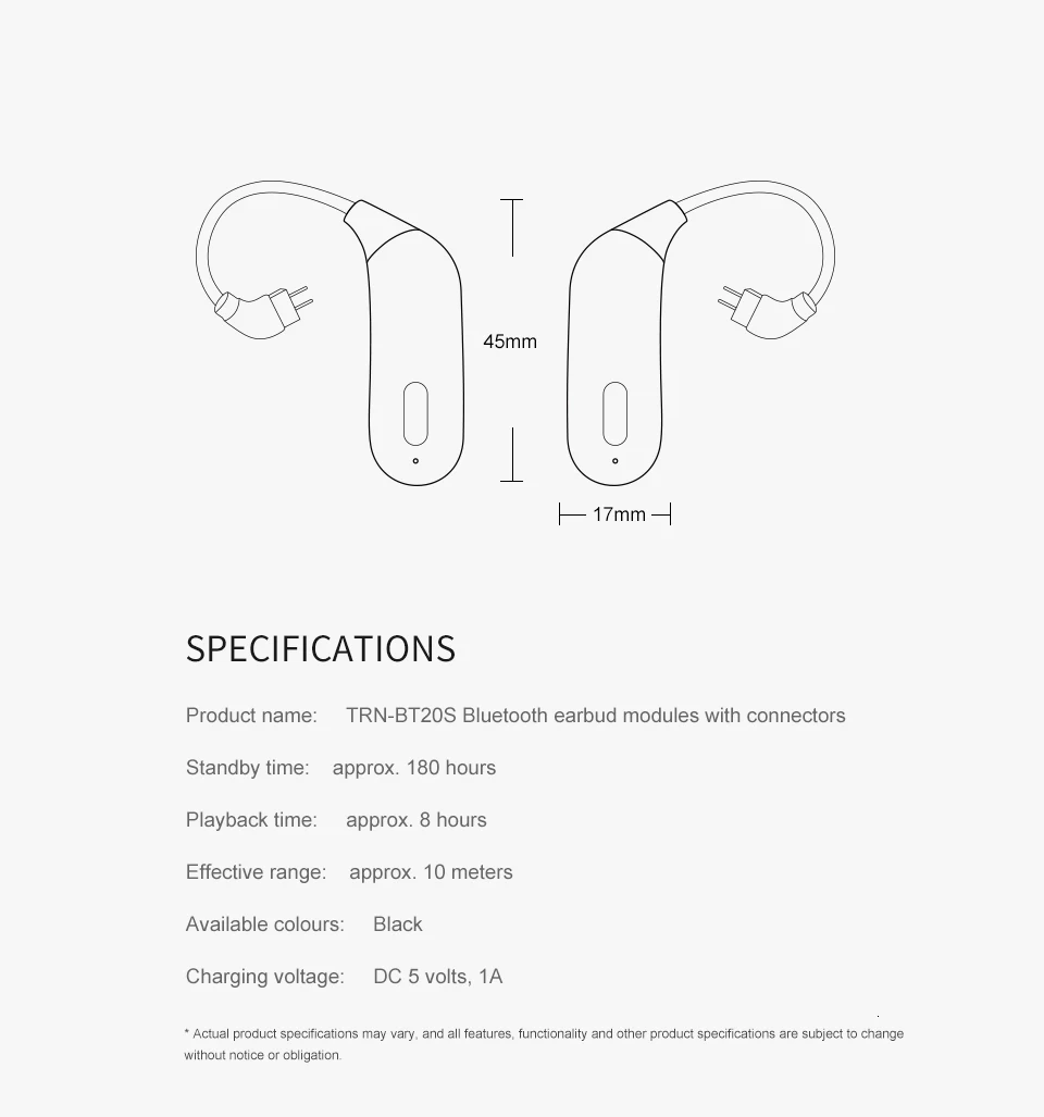 TRN BT20S APTX беспроводной Bluetooth 5,0 ушной крючок HIFI наушники 2PIN/MMCX разъем для X6/IM1/IM2/V80/v30 Revonext QT5/QT2