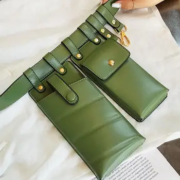 

2020 Women's Shoulder Bag Snake Waist Bag Fashion Leather Small Phone Shoulder Bag Fashion Waist Pack Crossbody Bags