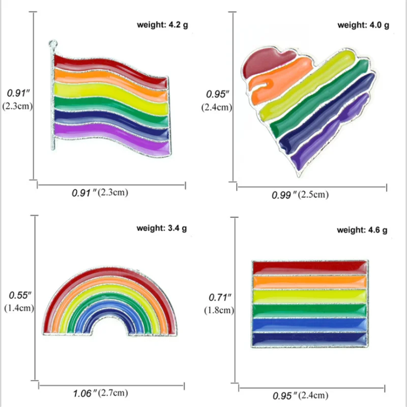Радужные значки ЛГБТ значок креативный сердце палец флаг Радужный металлический значок гей-лесбиянок значок Прайд Нагрудный значок Швейные аксессуары