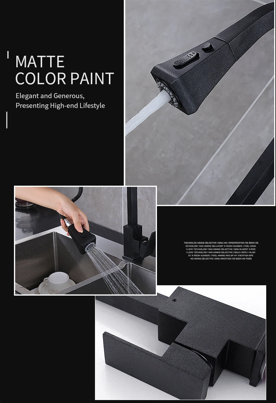 Kitchen Faucets Silver Single Handle Pull Out Kitchen Tap Single