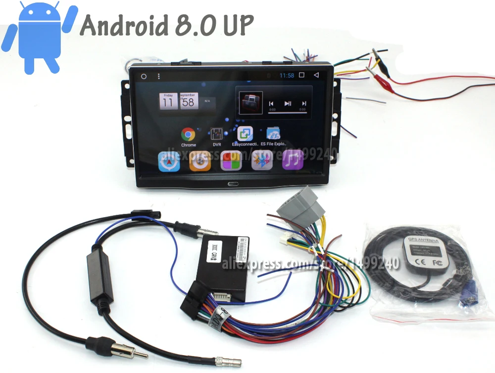 Sale Liislee Car Android 8.0 For Jeep Commander 2007~2008 Stereo Radio Carplay Screen Video GPS Navigation Multimedia No DVD Player 17