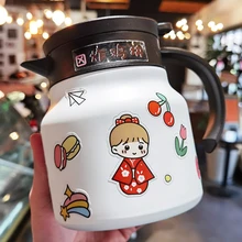 Home Small Capacity Portable 304 Stainless Steel Mini Cute Mini Coffee Pot Kettle Office Thermos Flask