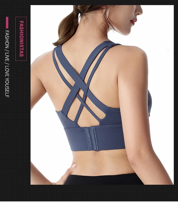 Women Sports Bra Push Up Crop Top Female Fitness Gym Bra Hollow Breathable Top Running Yoga Bra Athletic Sportswear Big size