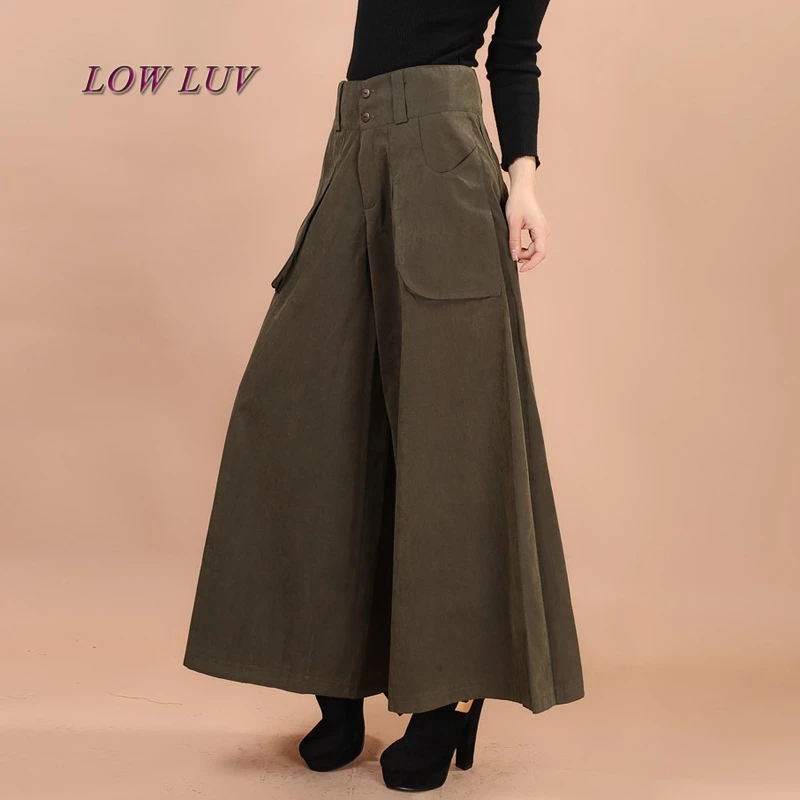 Летние женские брюки с широкими штанинами винтажные Женские повседневные