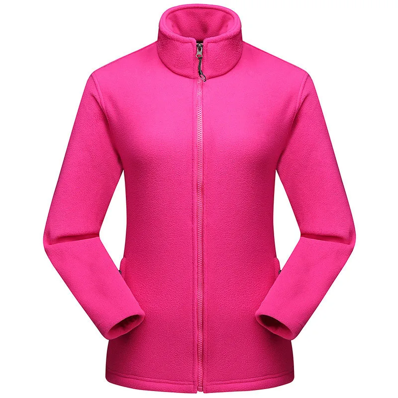 Women rose red QUESHARK 4XL осенне-зимняя мужская и женская теплая флисовая куртка ветрозащитная походная Лыжная куртка - Цвет: Women rose red