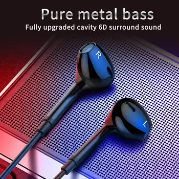 

In-Ear Earphones Wired Headphones HIFI Noise Cancelling Earphone Metal Music Headset With Microphone For Xiaomi Huawei iphone 12