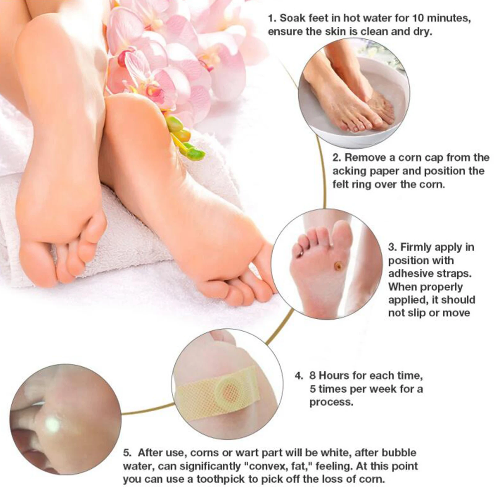 Pro Feet Corn Plaster Wart Sticker Adhesive Toe Corn Callus Removal with Knife Effective Corn Treatment Pads Corn Remover Pads Pro Feet Corn Plaster Wart Sticker Adhesive Toe Corn Callus Removal with Knife Effective Corn Treatment Pads Corn Remover Pads