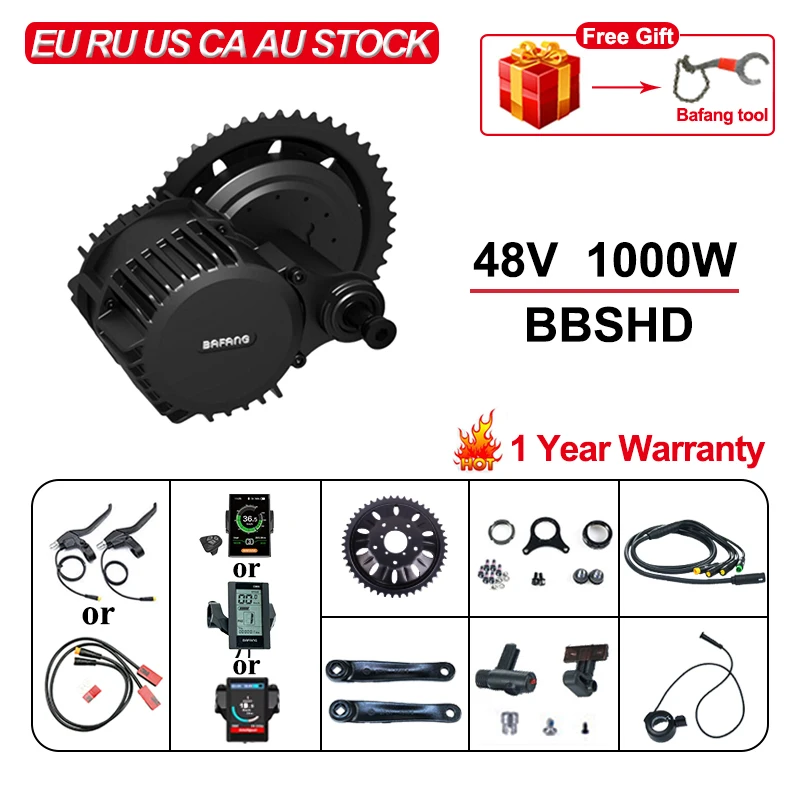 48V 1000W BBSHD мотор фара для электровелосипеда в комплект BBS03 BBS03B преобразователя