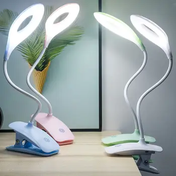 

Clip-on LED Desk Lamp Eye Protection Learning USB Charging Children College Student Dormitory Cute Small Night Lamp Bedroom Beds