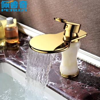 Price Peruzzi Brass Falls Natural Jade Water Tap Cold European Antique Table Face Basin Bibcock Of Gold