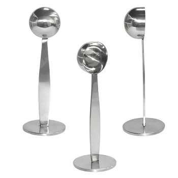 

New Espresso Stand Coffee Measure Tamper Spoon Stainless Steel Coffee & Tea Tools Measuring Tamping Scoop 1 Pieces Silver