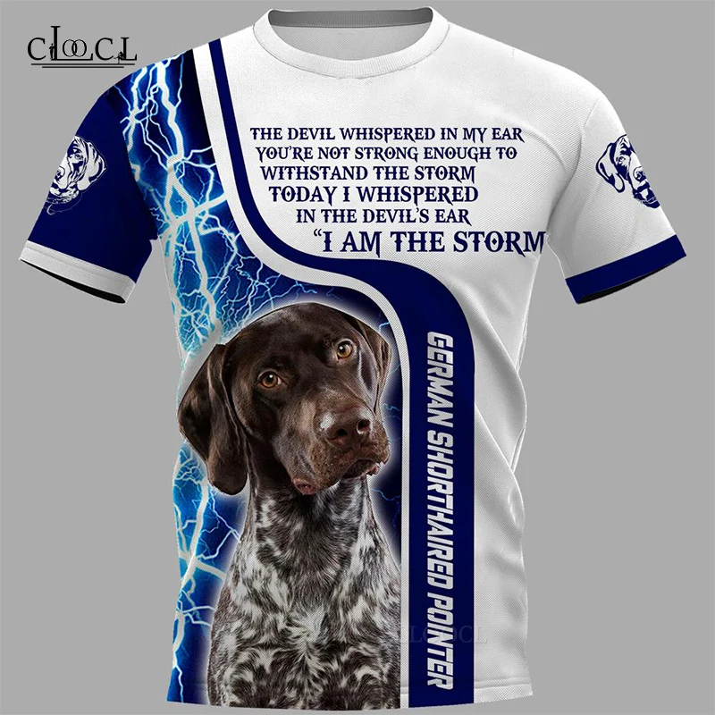 

CLOOCL I Am A Storm немецкая короткая указка собака 3D печать футболка мужская женская мода футболка Харадзюку рубашки Топы Прямая поставка