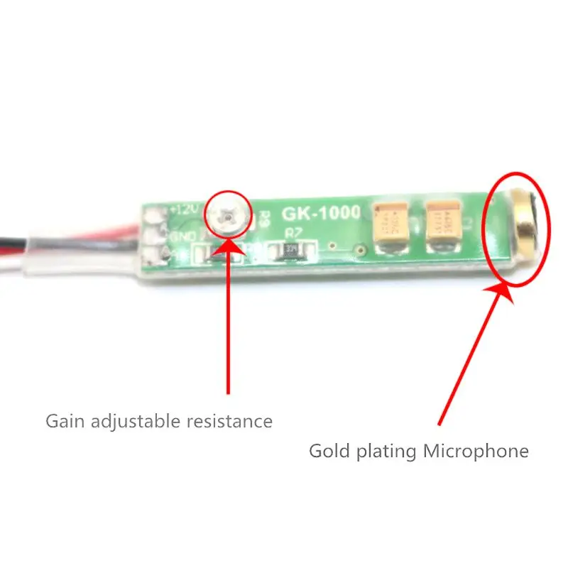 Регулируемый специальный микрофонный модуль звукоснимателя адаптер модуль с предусилителем для видеонаблюдения IP микрофон Аксессуары