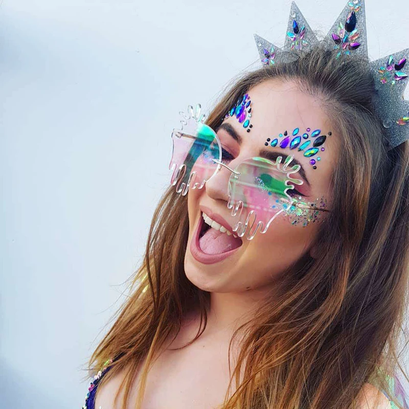 

Fashion Vintage Sunglasses Women Star Mirror Rimless Frameless Trend Fashion Retro Eyewear Driver Goggles Shades UV400