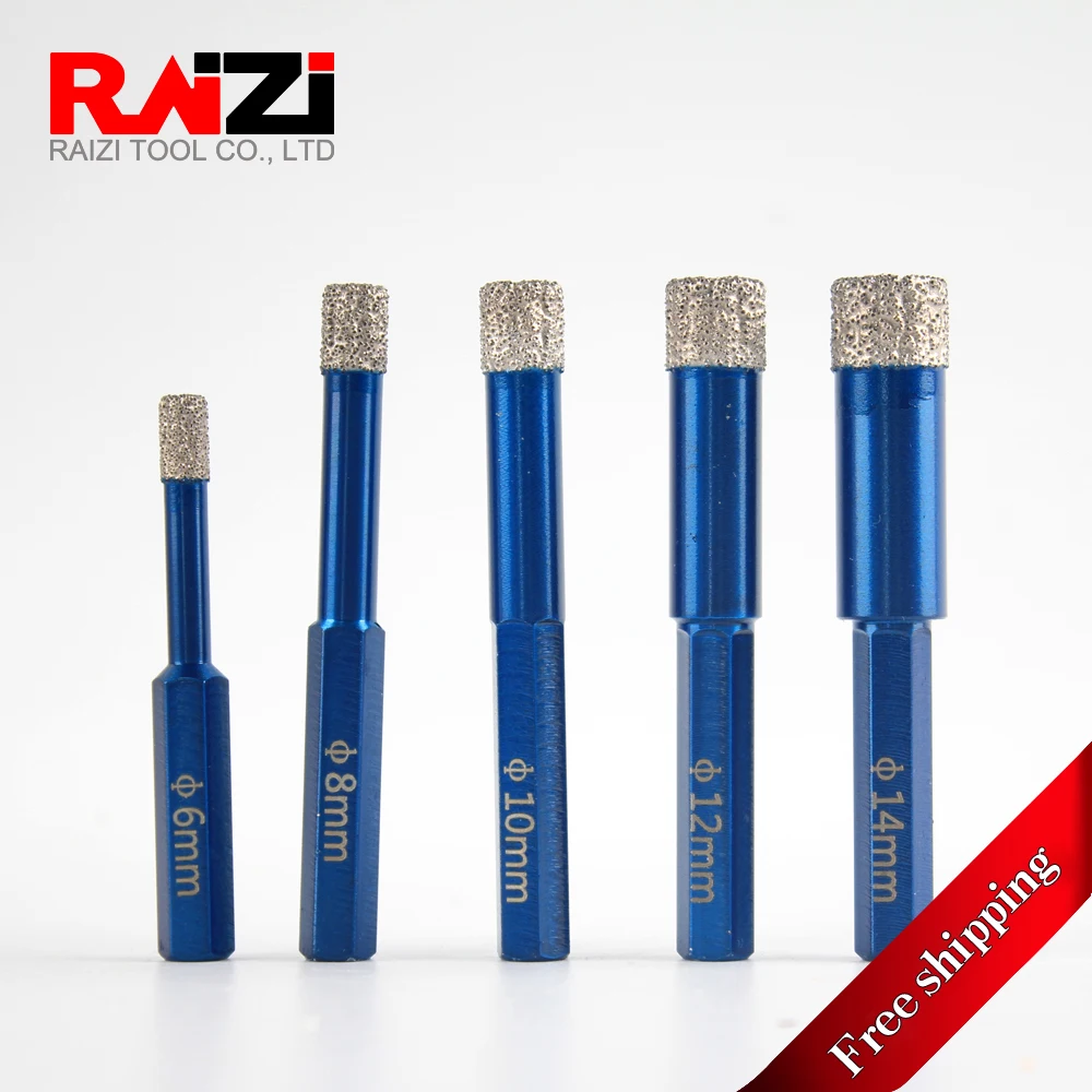 

Raizi Vacuum Brazed Diamond Drill Bits Tile Hole Saw Core Bit For Porcelain Tile Granite and Marble 9 mm Shank(Free Shipping)