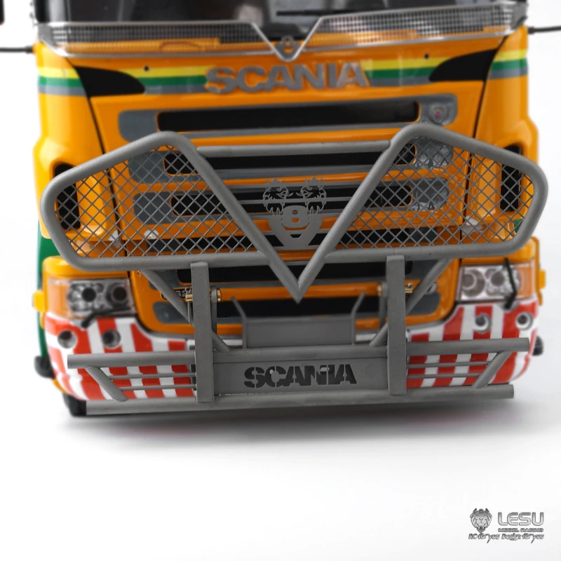 LESU Metal Front Bumper for 1/14 TAMIYA RC Scania R620 R470 Tractor Truck Trailer Model Car