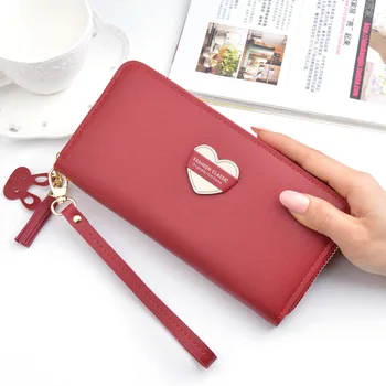 

MONNET CAUTHY New Arrival Long Wallets Practical Large Capacity Multi-card Slot Purse Solid Color Green Black Red Pretty Wallet