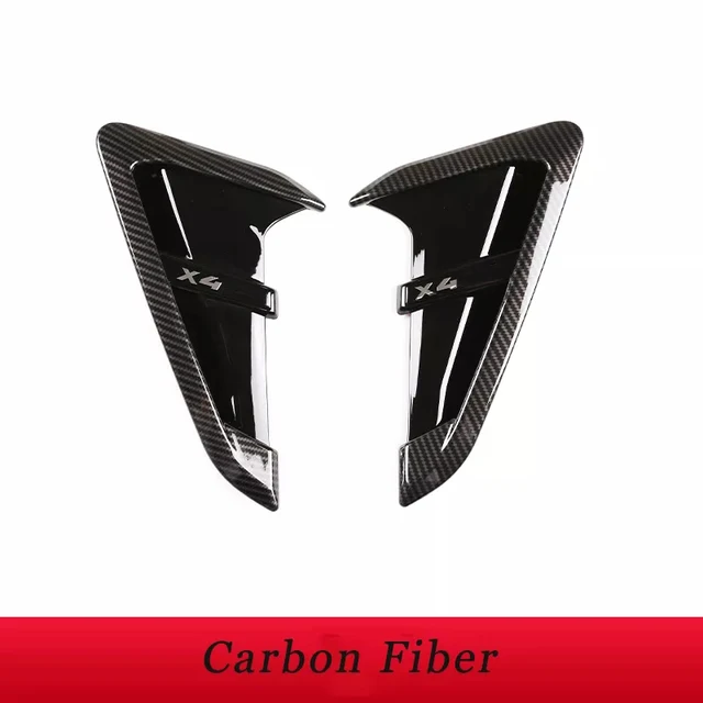 Car Front Fender,Thunder Edition Side Air Vent Cover Sticker,ABS,For BMW X3 G01 X4 G02 2018-2021,With M logo,Replacement Parts For X4 Carbon fiber