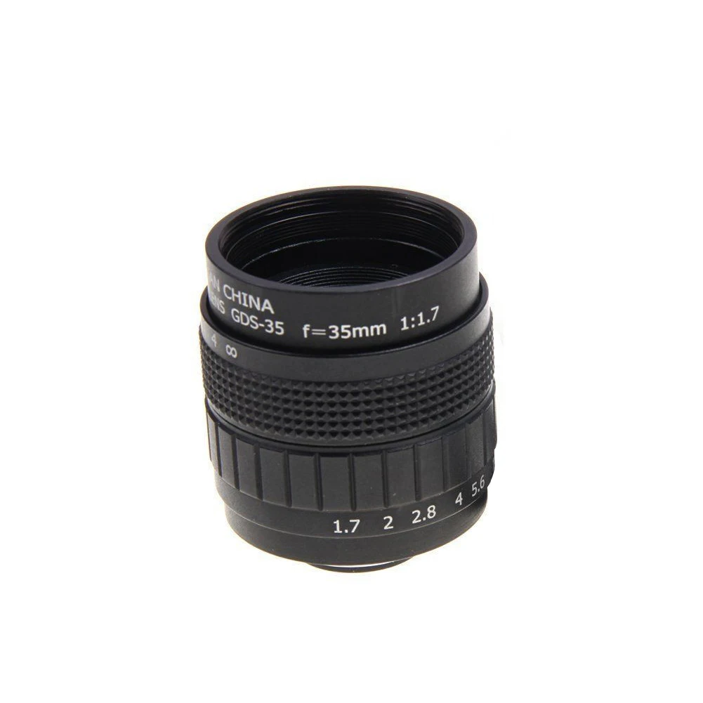 

Manual Movie Micro-single Portable Photo C Mount Durable Digital Accessories Mini 35mm F1.7 TV Camera Lens Black For Sony