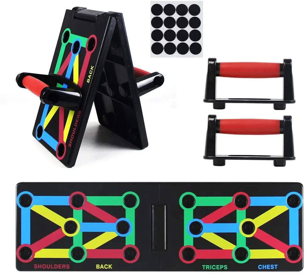 

Push up Board Push up Handles for Floor with Exercise Bands, Push up Bars System Fitness Training Tool, Work Out Equipment Build